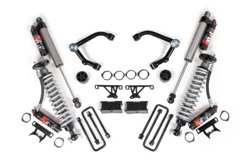 BDS Suspension - BDS758PES | BDS Suspension 3 Inch Lift Kit With Fox 2.5 Performance Elite Coilover For Chevrolet Silverado / GMC Sierra 1500 4WD | Aluminum / Stamped Steel Factory Control Arm | Fox 2.5 Performance Elite Shocks