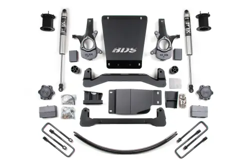 BDS Suspension - BDS795FS | BDS Suspension 6 Inch Lift Kit For Chevrolet Silverado / GMC Sierra 1500 4WD | Rear Lift Block Kit & Add-A-Leaf | Fox 2.0 Performance Series Shocks