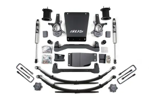 BDS Suspension - BDS796FS | BDS Suspension 6 Inch Lift Kit For Chevrolet Silverado / GMC Sierra 1500 4WD | Rear Leaf Springs | Fox 2.0 Performance Series Shocks