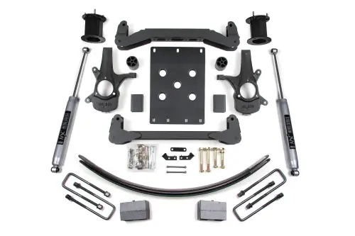 BDS Suspension - BDS797H | BDS Suspension 6 Inch Lift Kit For Chevrolet Silverado / GMC Sierra 1500 2WD | Rear Lift Block Kit & Add-A-Leaf | NX2 Nitro Series Shocks