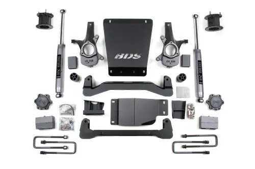 BDS Suspension - BDS799H | BDS Suspension 4.5 Inch Lift Kit For Chevrolet Silverado / GMC Sierra 1500 4WD | Rear Lift Block Kit | NX2 Nitro Series Shocks