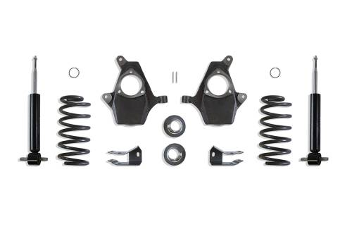 MaxTrac Suspension - KS331234S | MaxTrac Complete 3"/4" Lowering Kit With Struts, Spindles, Rear Coils, Shock Extenders & Sensor Rods For Chevrolet, GMC SUV 2WD/4WD 2007-2014 / Cadillac Escalade 2WD/4WD 2007-2014