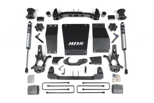 BDS Suspension - BDS903FS | BDS Suspension 4.5 Inch Lift Kit For Chevrolet Silverado / GMC Sierra 1500 4WD | Aluminum / Stamped Steel Factory Control Arm | Rear Lift 3 Inch Block Kit | Fox 2.0 Performance Series Shocks