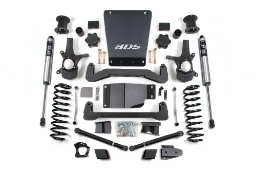 BDS Suspension - BDS907FS | BDS Suspension 6.5 Inch Lift Kit For Chevrolet Avalanche / Suburban / Tahoe / GMC Yukon 1500 4WD | Fox 2.0 Performance Series Shocks