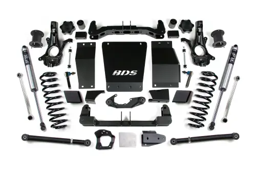 BDS Suspension - BDS911FS | BDS Suspension 6.5 Inch Lift Kit For Chevrolet Avalanche / Suburban / Tahoe / GMC Yukon 1500 4WD | Aluminum / Stamped Steel Factory Control Arm | Fox 2.0 Performance Series Shocks