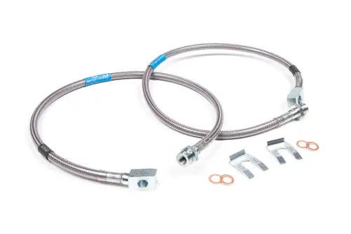 BDS Suspension - BDS101001 | BDS Suspension Front Brake Line Set For Chevrolet / GMC Truck & SUV | Stainless Steel | Fits 6 Inch Lift