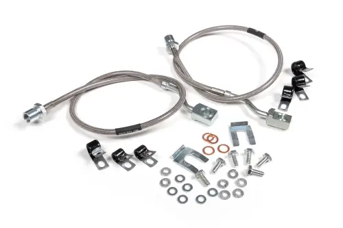 BDS Suspension - BDS101011 | BDS Suspension Front Brake Line Set For Chevrolet Silverado / GMC Sierra 2500HD / 3500HD | Stainless Steel | Fits 6 Inch Lift