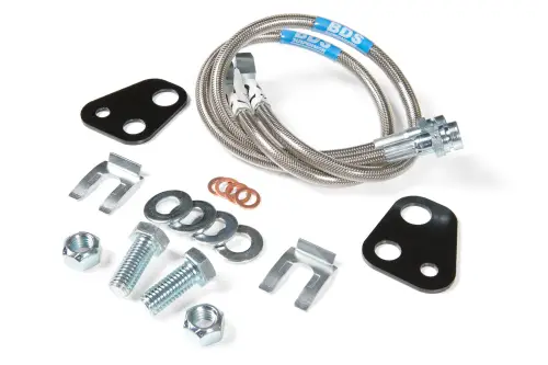 BDS Suspension - BDS102002 | BDS Suspension Front Brake Line Set For Ram 1500 4WD | Stainless Steel | Fits 6 Inch Lift