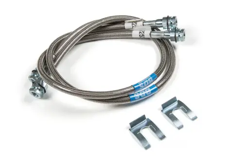 BDS Suspension - BDS103809 | BDS Suspension Rear Brake Line For Ford F-250 / F-350 Super Duty 4WD | Stainless Steel | Fits 4-8 Inch Lift