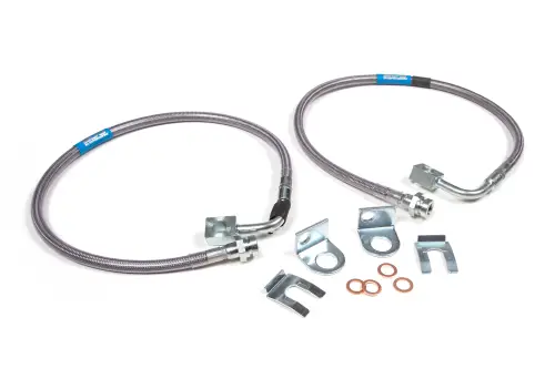 BDS Suspension - BDS104006 | BDS Suspension Rear Brake Line Set For Jeep Wrangler JK | Stainless Steel | Fits 4-6.5 Inch Lift