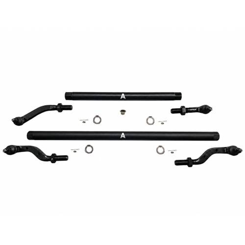 Apex Chassis - KIT120 | Apex Chassis - Jeep Wrangler JL & Gladiator JT - 2.5 Ton ProLock Tie Rod & Drag Link Assembly - Blk Aluminum - Dana 44 - YesFlip