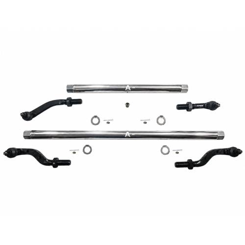 Apex Chassis - KIT125 | Apex Chassis KIT125 - Jeep Wrangler JL & Gladiator JT - 2.5 Ton ProLock Tie Rod & Drag Link Assembly - Polished Aluminum - Dana 30 - YesFlip