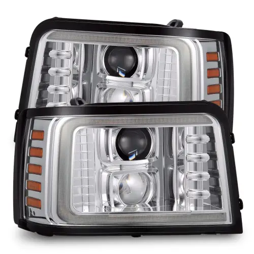 AlphaREX - 880378 | AlphaRex LUXX-Series LED Projector Headlights For Ford F-150 / F-250 Super Duty / F-350 Super Duty / Bronco | Chrome