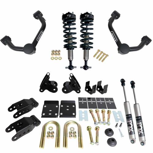 Ridetech - 12290120 | RideTech Touring Lowering Kit, 3.5 Inch Front And 5.5 Inch Rear For Ford F-150 2WD/4WD