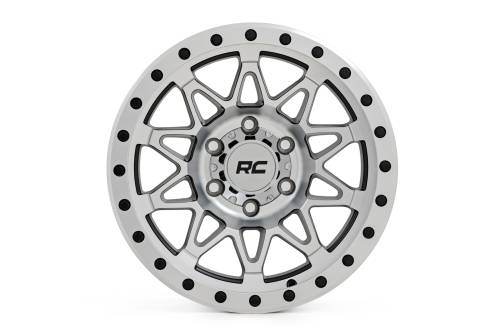 Rough Country - 78181212C | Rough Country 78 Series Wheel | Simulated Beadlock / Machined / 18x9 / 6x5.5 / -12mm