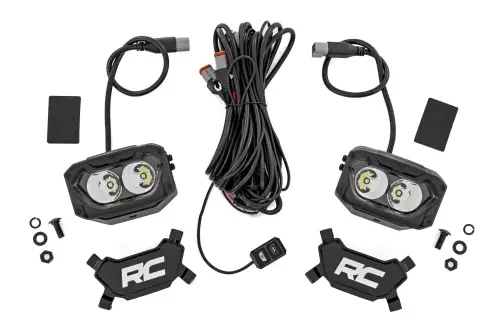 Rough Country - 70117 | Rough Country 5 Inch Light Pods | White/Amber DRL / Spot / Pair