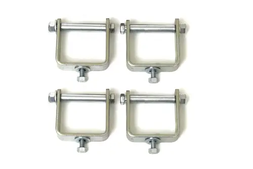 BDS Suspension - BDS228011 | BDS Suspension Bolt Style Spring Clamps | 3 Inch Wide | 4 Pack
