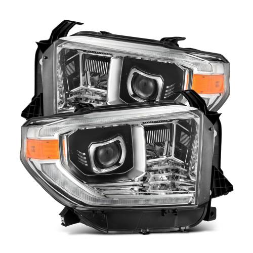 AlphaREX - 880838 | AlphaRex PRO-Series Halogen Projector Headlights Chrome for Toyota Tundra MK II (2014-2021)