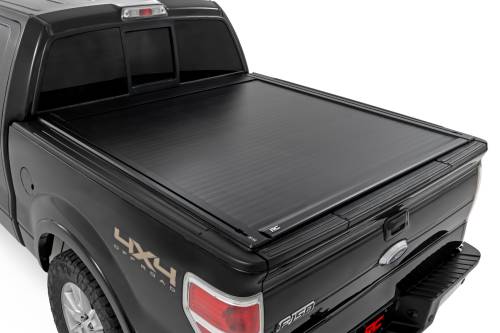 Rough Country - 51221550 | Rough Country Powered Retractable Bed Cover, 5'7" Bed For Ford F-150 2WD/4WD