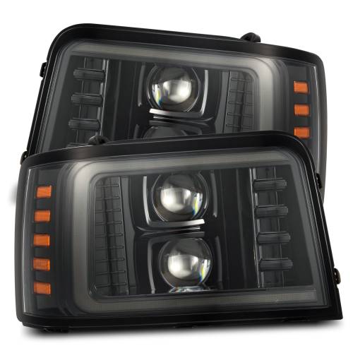 AlphaREX - 880267 | AlphaRex LUXX-Series LED Projector Headlights Alpha-Black for Ford F-Series/Bronco (1992-1996)