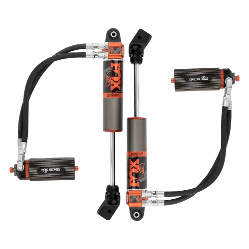 BDS Suspension - FOX88326080 | BDS Suspension Fox 3.0 Remote Reservoir Front Shocks Adjustable For Jeep Gladiator JT | Factor Race Series Internal Bypass | 2-3 Inch Lift