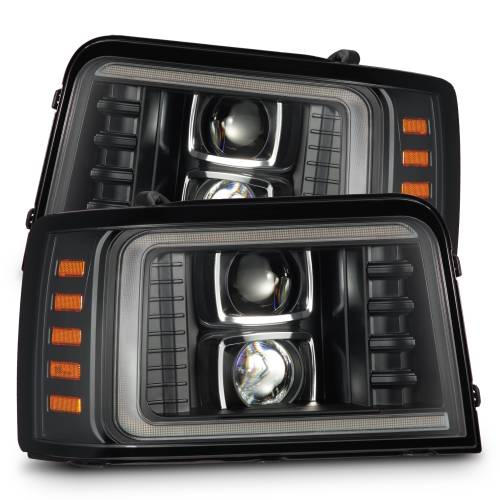 AlphaREX - 880266 | AlphaRex PRO-Series Halogen Projector Headlights Black for Ford F-Series/Bronco (1992-1996)