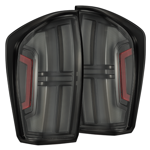 AlphaREX - 680082 | AlphaRex NOVA-Series Prismatic LED Tail Lights Black for Toyota Tacoma (2016-2023)