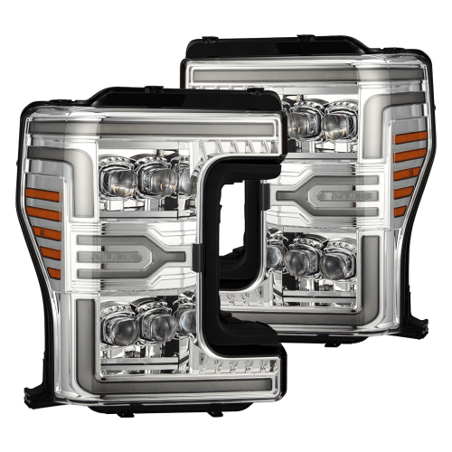 AlphaREX - 880347 | AlphaRex NOVA-Series LED Projector Headlights Chrome for Ford Super Duty MKII (2017-2019)