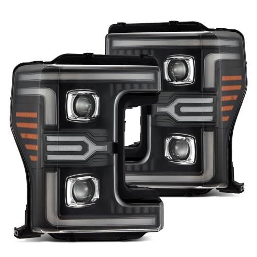 AlphaREX - 880323 | AlphaRex LUXX-Series LED Projector Headlights Black for Ford Super Duty MKII (2017-2019)