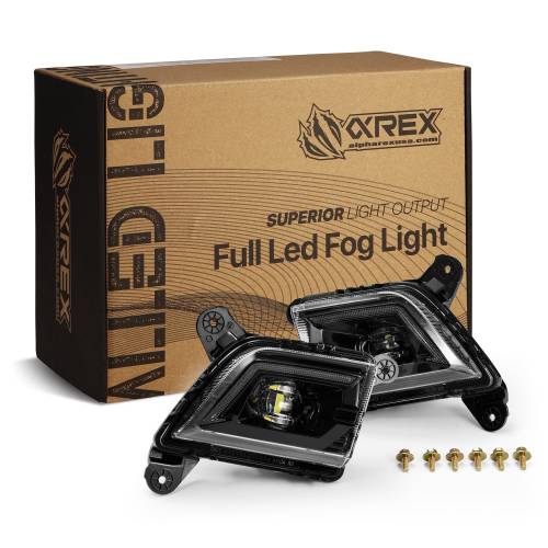 AlphaREX - 210017 | AlphaRex DoubleTap Dual Color LED Projector Fog Lights for Chevrolet Silverado 1500 (2019-2023)/Chevrolet Silverado 2500HD/3500HD (2020-2023)