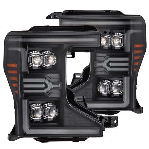 AlphaREX - 880338 | AlphaRex NOVA-Series LED Projector Headlights Black for Ford Super Duty (2020-2022)