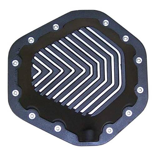 PML Covers - 9369-1-B | PML Cover GM 10.5 Patterned Fins Differential Cover For GM 3/4 Ton And 1 Ton Trucks or Vans | Black Powder Coated Finish, 3/8 Stock Bolt Size