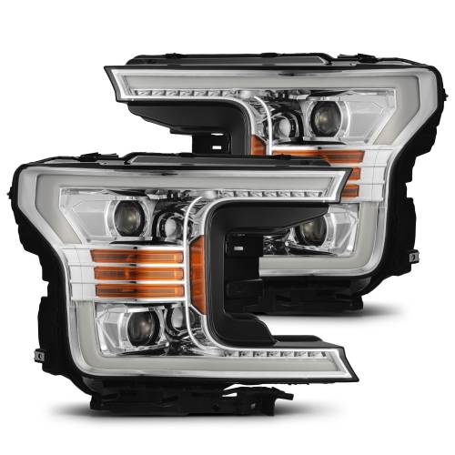 AlphaREX - 880187 | AlphaRex PRO-Series Halogen Projector Headlights For Ford F-150 (2018-2020) | Chrome