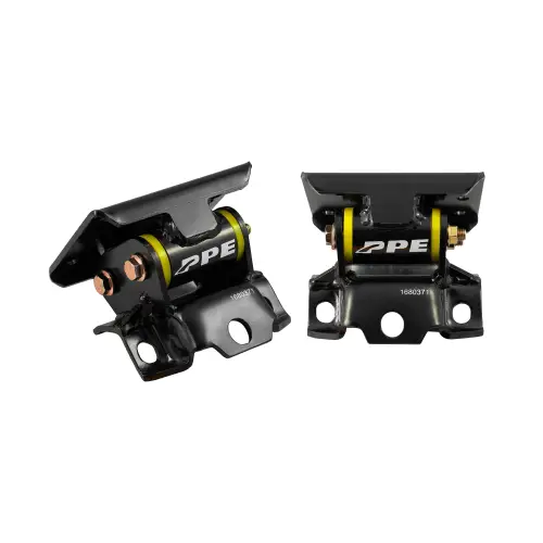Pacific Performance Engineering - 168037160 | PPE Performance Engine Mount Kit With Silicone Bushings For GM Pickup Trucks/SUVs | Yellow Finish