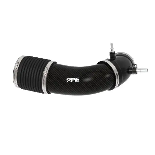 Pacific Performance Engineering - 315020370 | PPE Performance Zilla Carbon Fiber Intake Tube For Ford Super Duty 7.3L | Carbon Forged Finish
