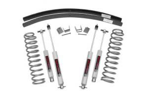 Rough Country - 670N2 | Rough Country 3 Inch Suspension Lift Kit with Premium N3 Shocks & Add A Leafs (1984-2001 Cherokee XJ 2WD/4WD) - Image 1