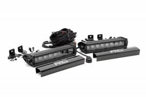 70728BL | 8-inch Cree LED Light Bar - (Single Row, Pair | Black Series w/ Cool White DRL)