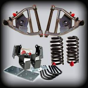 DJM1056-55 | DJM Suspension 5 Inch Front / 5 Inch Rear Lowering Kit (1968-1972 C10 Pickup 2WD with 2.25 Inch Wide Leafs and Disk Brakes Shocks Included)