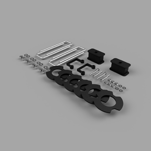 406085 | Traxda 2.5 Inch Front / 1.0 Inch Rear Suspension Lift Kit (2007-2018 Silverado, Sierra 1500 2WD)