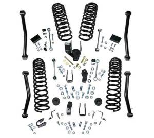 K184 | Superlift 4 Inch Dual Rate Coil Spring Suspension Lift Kit With Shock Extensions (2018-2025 Wrangler JL Unlimited 4WD)