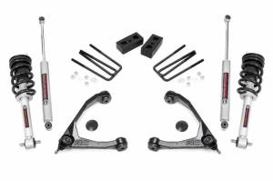 198.23 | Rough Country 3.5 Inch Lift Kit Chevrolet Silverado / GMC Sierra 1500 (2007-2016) | Aluminum Finish Arm, Lifted Struts (2014-2016), Rear Premium N3 Shocks