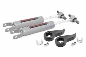 959430 | Rough Country 1.5-2 Inch Leveling Kit For Chevrolet Silverado / GMC Sierra 2500 HD & 3500 HD 4WD | Premium N3 Shocks