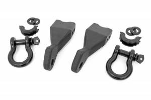 RS155 | Rough Country Tow Hook to Shackle Conversion Kit w/ Standard D-Rings & Rubber Isolators (2019-2022 Silverado 1500 2WD/4WD)