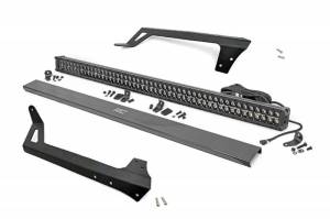 70504BLDRL | Rough Country LED Windshield Mount Light Kit 50" Black Dual Row | White DRL (2007-2018 Wrangler JK)