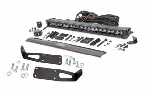 Rough Country - 70568BLDRL | Dodge Hidden Bumper Kit w/ 20-inch LED Light Bar| Black Series w/ White DRL (03-18 Ram 2500/3500) - Image 1