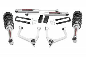 29532 | Rough Country 3.5 Inch Lift Kit With Aluminum Control Arms N3 Struts / N3 Rear Shocks (2019-2024 Silverado 1500 2WD/4WD | Multi Leaf Springs)