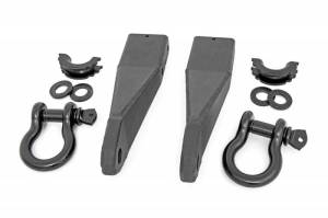 RS159 | Rough Country Tow Hook Brackets For GMC Sierra 2500 HD 2WD/4WD | With Standard D-Rings & Rubber Isolators