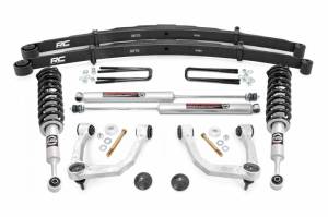 74232 | Rough Country 3.5 Inch Lift Kit For Toyota Tacoma 2WD/4WD | Aluminum Finish Control Arm, N3 Struts, Rear N3 Shocks