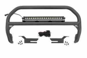 Rough Country - 51047 | Rough Country Nudge Bar with 20 Inch Black Series Light Bar w/ White DRL (2021-2024 Bronco 4WD) - Image 1