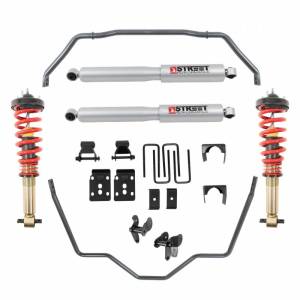 1054HK | Belltech 1 to 3.5 Front / 5.5 Inch Rear Complete Lowering Kit with Height Adjustable Coilovers & Sway Bars (2021-2026 F150 4WD)